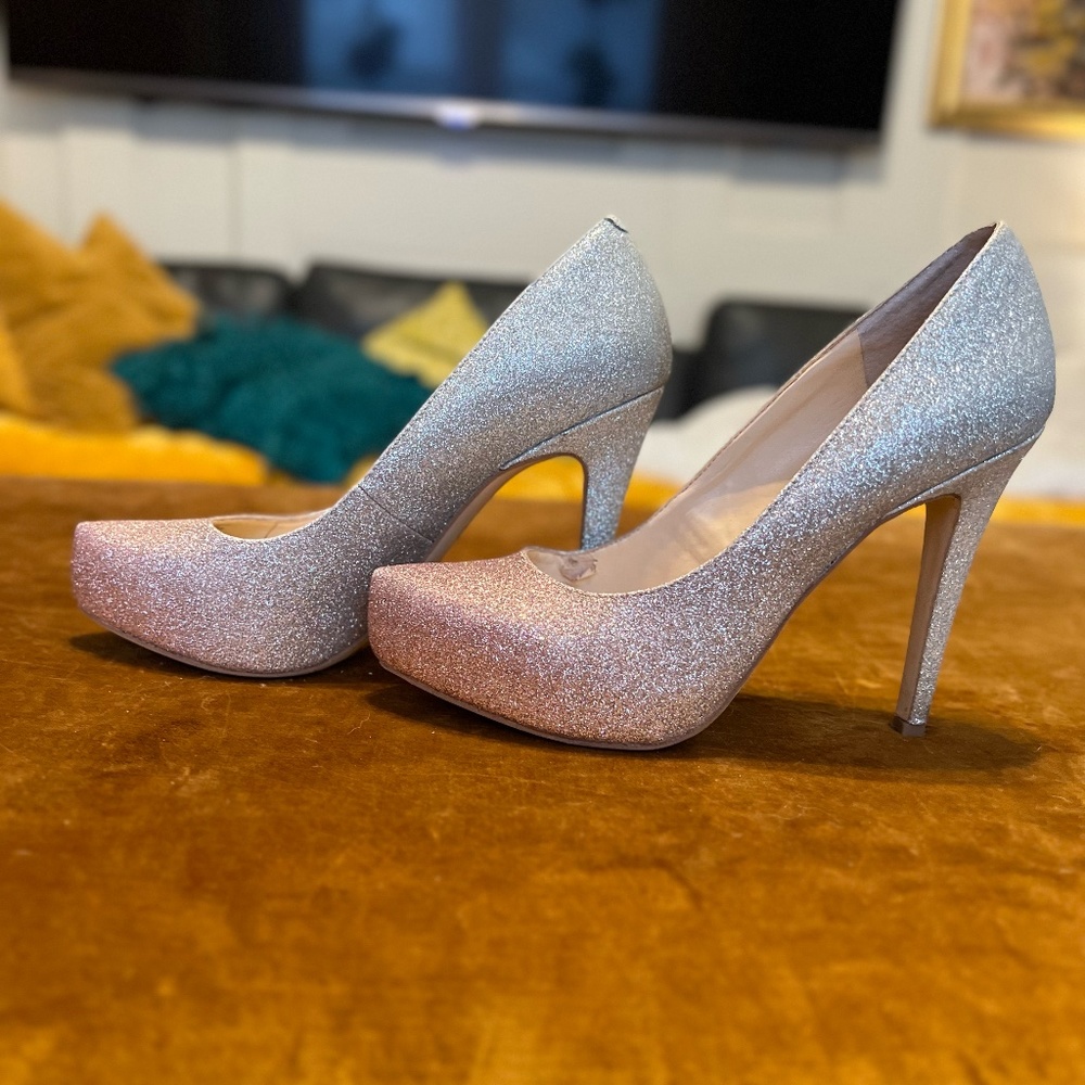 Jessica Simpson Parisah Platform Ombre Glitter Pump